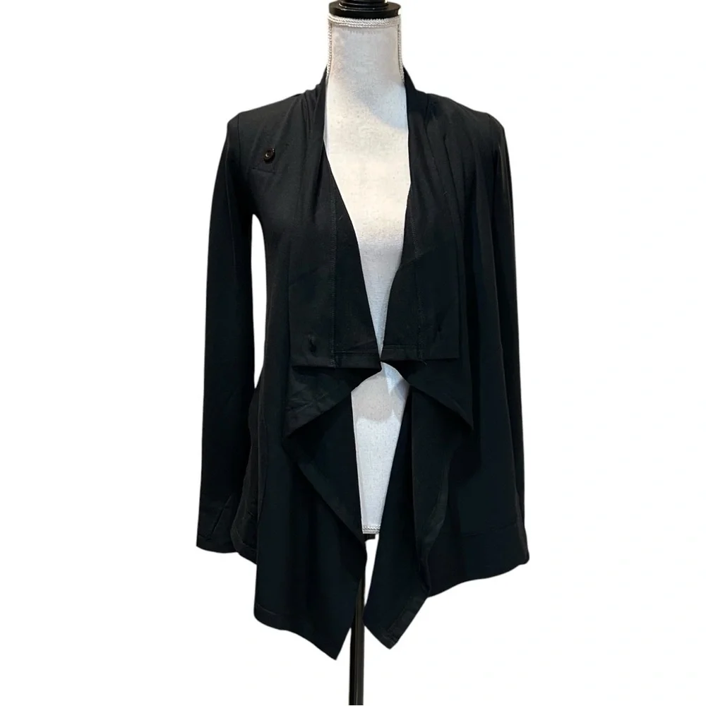 NEW MPG SPORT Serenus Sweater Knit Cardigan Women’s‎ SZ XS in Black